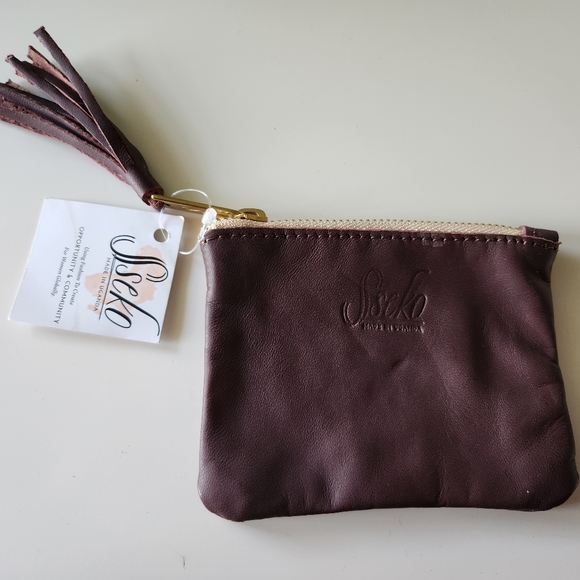 Sseko Accessories - NWT Sseko Designs Mahogany Sheepskin Coin purse